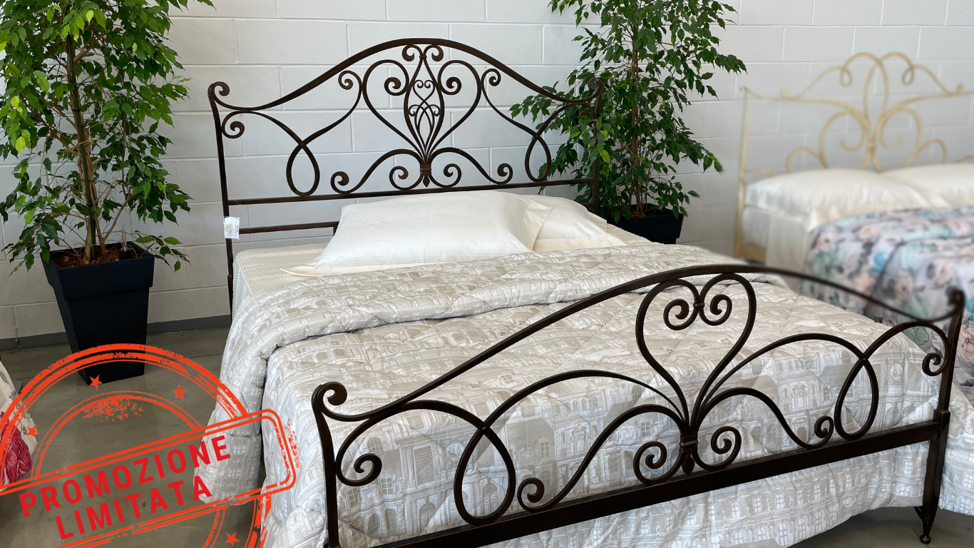 Letto Edera in ferro battuto. Promozione speciale Mondoflex